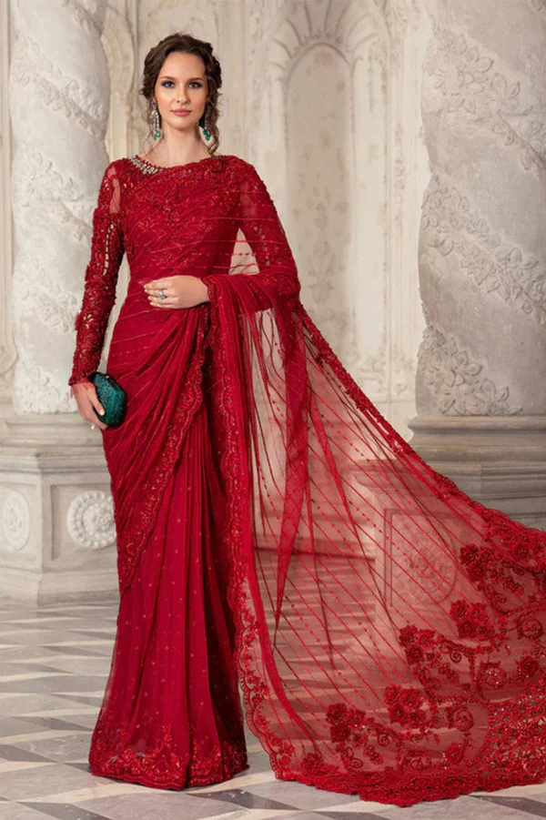 Maria B - Couture - Sequences Embroidered Saree