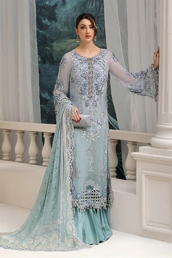 Maria B - Luxury Embroidered Chiffon Dress