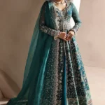 Republic-Teal Green Luxury Embroidered Bridal Dress