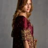 Sehrish Nadeem -Luxury Maroon Embroidered Partywear Dress