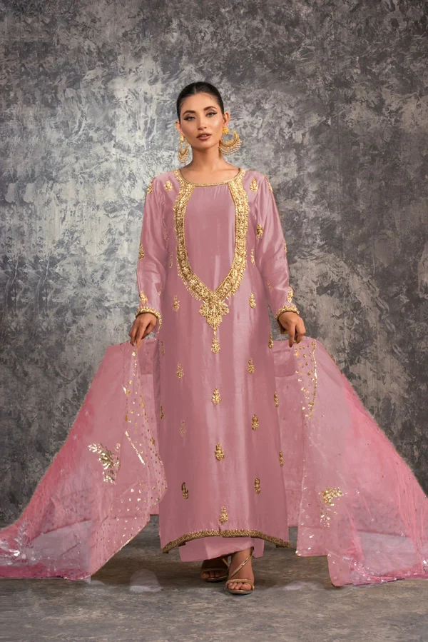 Sehrish Nadeem Miral | Luxury Emerald Green Embroidered Formal Dress