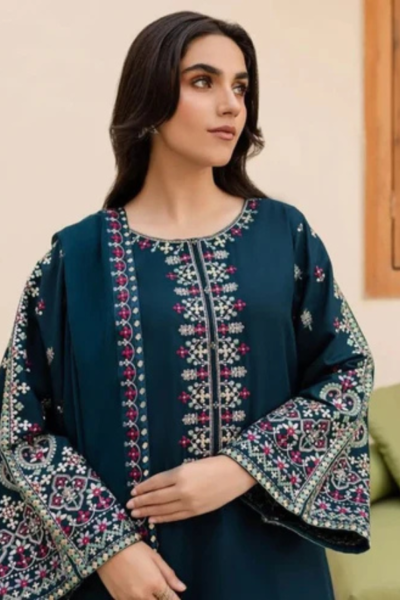 3pc Embroidered Dhanak 3pc Embroidered Dhanak
