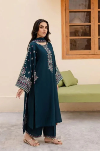 3pc Embroidered Dhanak