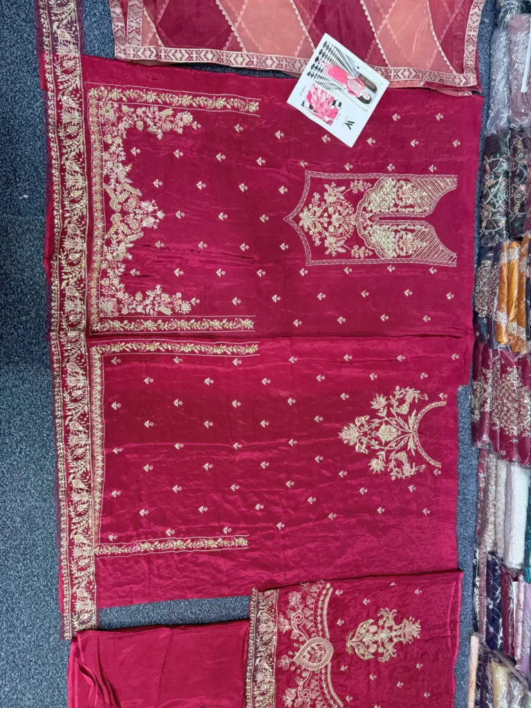 Waqar Asghar - Hot Pink Luxury Partywear Dress