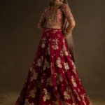 Zuria Dur- Luxury Bridal Lehenga with Heavy Gold Embroidery