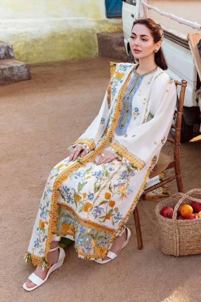 Lawn Embroidered 3pc with Chiffon Embroidered Dupatta