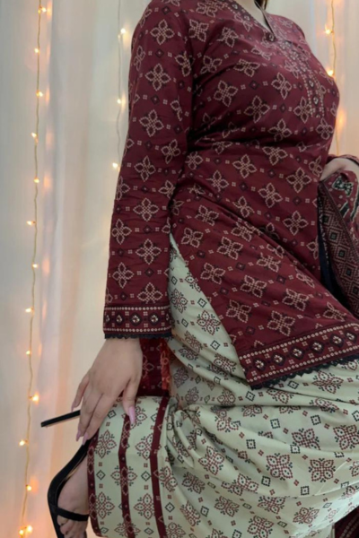 Bin Saeed - Digital Printed Lawn 3pc Dress