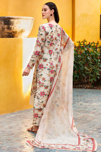 Digital Printed + Patches 3pc with voile Dupatta