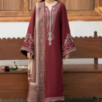 Izel-Embroidered Lawn 3pc with Chiffon Dupatta