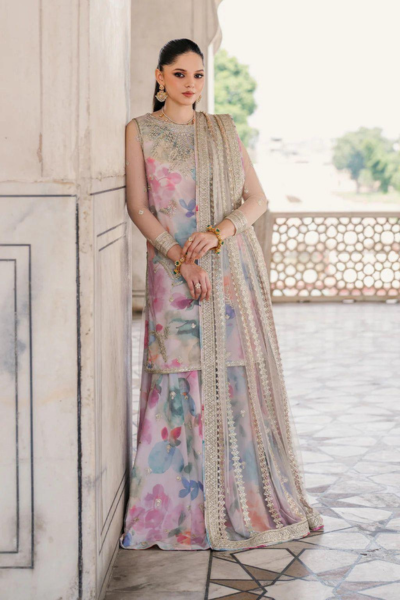 Iznik - Luxury Sequence Emb Lawn with Net Embroidered Dupatta