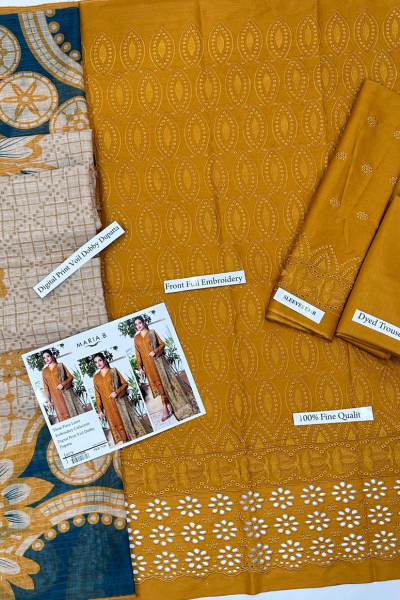 Lawn Chikankari With Digital Print Voil Dobby Dupatta