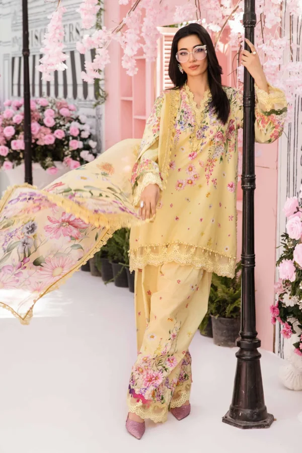 Maria B - Unstitched 3pc Embroidered Lawn