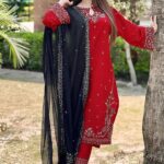 Mushq-Lawn Embroidered 3pc+Embroidered Chiffon Dupatta