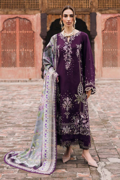 Nureh- Embroidered Lawn 3pc Suit