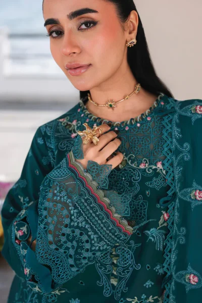 Qalamkar - Lawn Elif Unstitch 3pc Dress