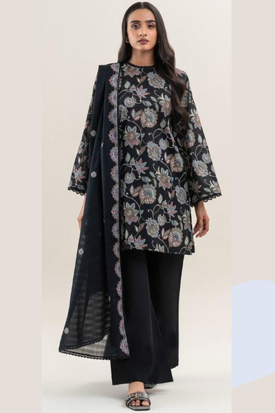 Beechtree-Printed Lawn 3pc and Lawn Dupatta (008)
