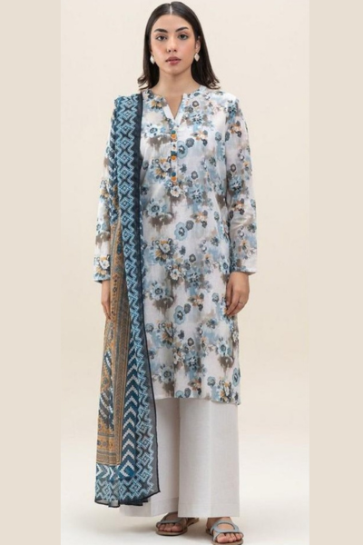 Beechtree-Printed Lawn 3pc and Lawn Dupatta (001)