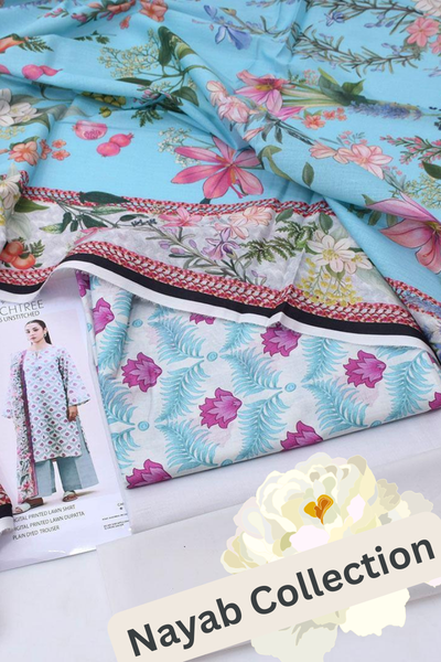 Beechtree-Printed Lawn 3pc and Lawn Dupatta (007) Beechtree-Printed Lawn 3pc and Lawn Dupatta (007)