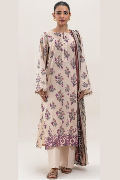 Beechtree-Printed Lawn 3pc and Lawn Dupatta (004)