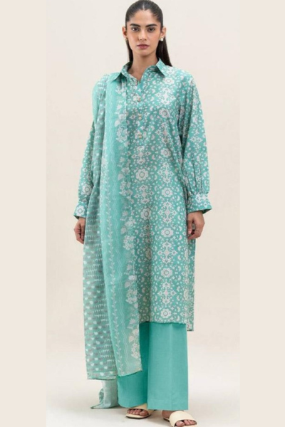 Beechtree-Printed Lawn 3pc and Lawn Dupatta (006)