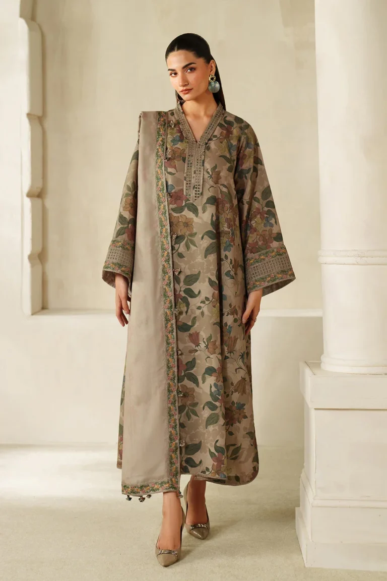 Baroque- Luxury Lawn Embroidered 3pc