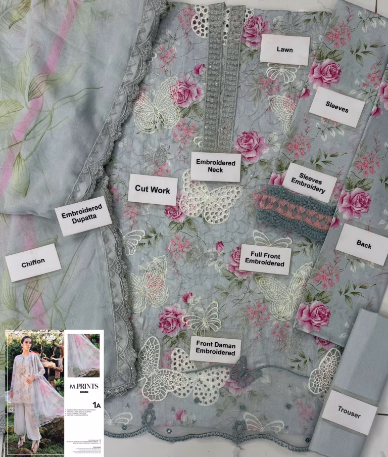 Maria B Chicken Kari Lawn 3PC Dress