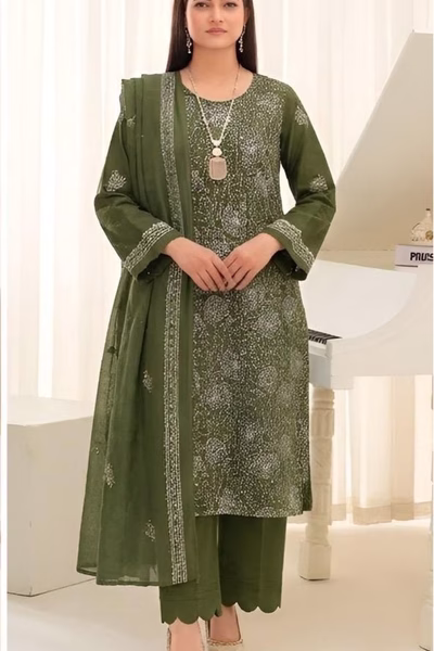 Bareeze Embroidered Lawn 3pc Dress