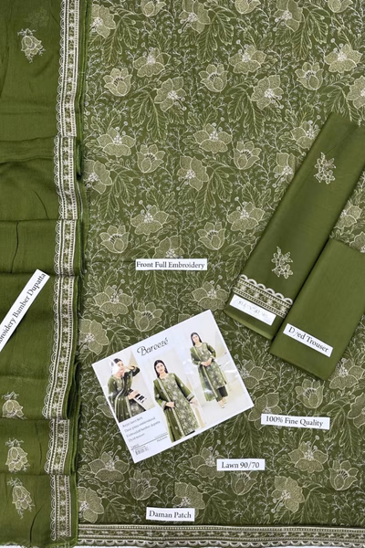 Bareeze Embroidered Lawn 3pc Dress