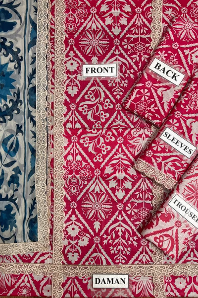 Aneelas-All Over Printed 3pc with Lace