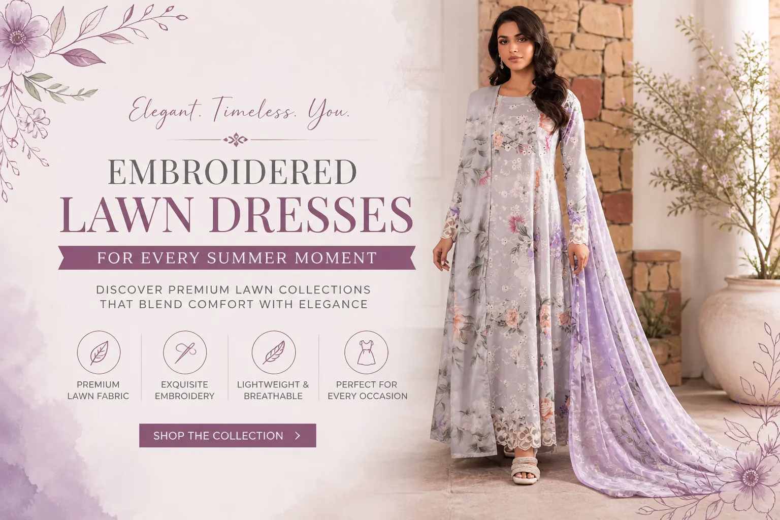 embroidered lawn dresses for summer in pakistan