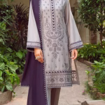 Jazmin-Embroidered Lawn 3pc Dress