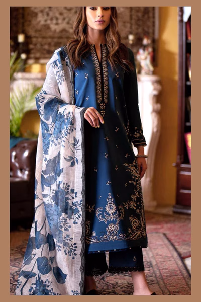 Maria-b-uxury -mbroidery 3pc-with-diamond-dupatta-nayab-collection