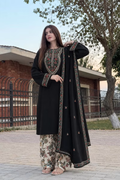 black-embroidered-3-piece-suit