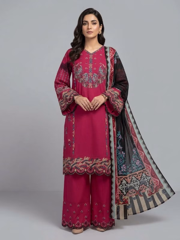 Gulposh by Misbah Magenta Embroidered stitched 3 Piece